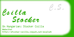 csilla stocker business card